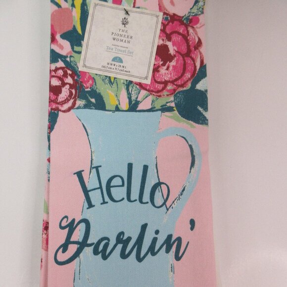 The Pioneer Woman Other - Pioneer Woman Floral Print Woven Kitchen Towels 2pc set 18"L x 28"W New